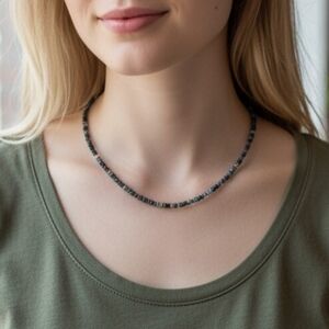 Genuine Smoked Ethiopian Opal Necklace